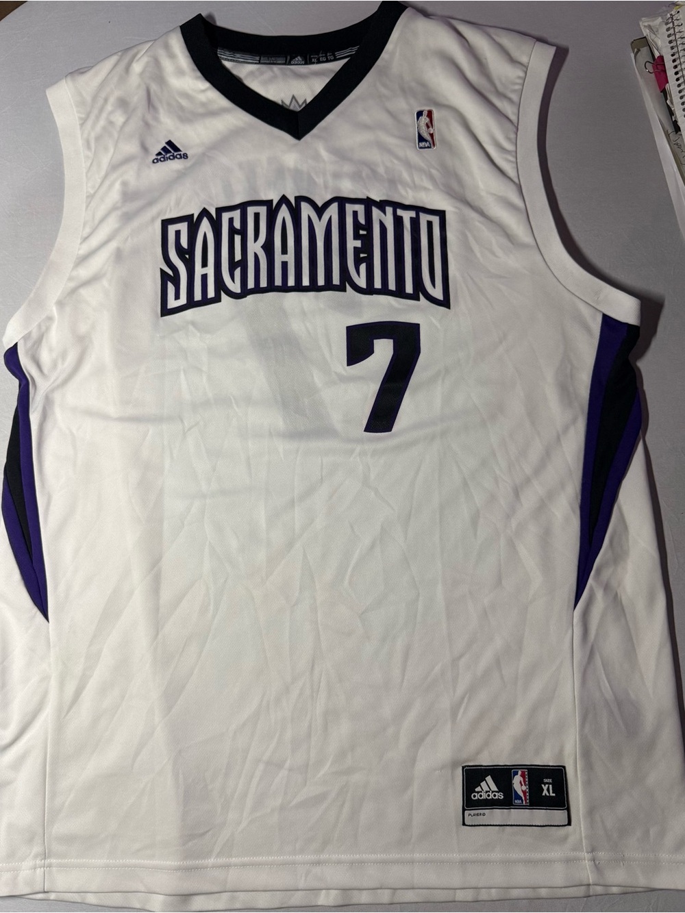 Adidas Swingman NBA Jersey Sacramento Kings Jimmer Fredette White Men’s XL. Beau